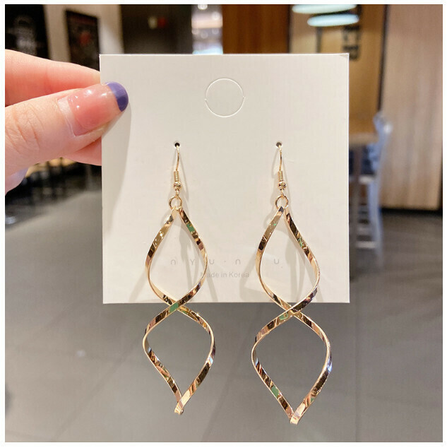 Fashion Pop Earrings (50# Gold Double Helix 8)