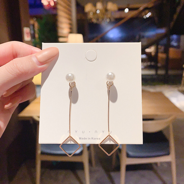 Fashion Pop Earrings [105# White Pearl]