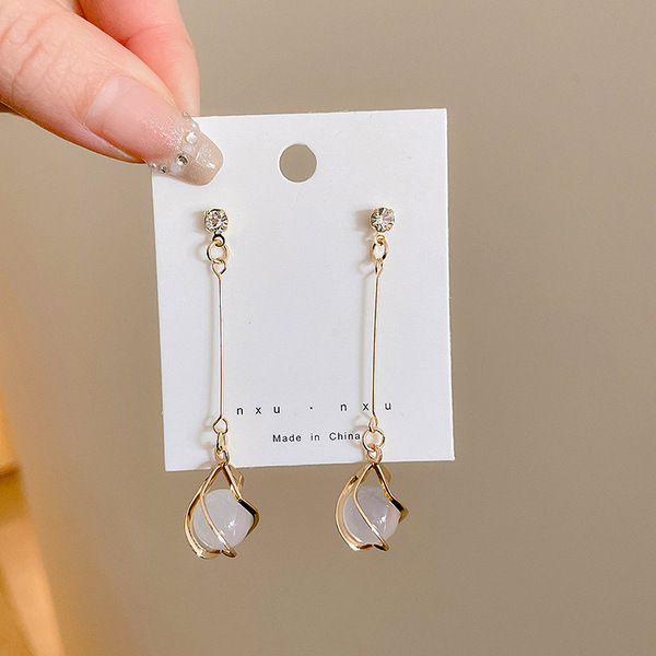 Fashion Pop Earrings [7# Opal Pendant]