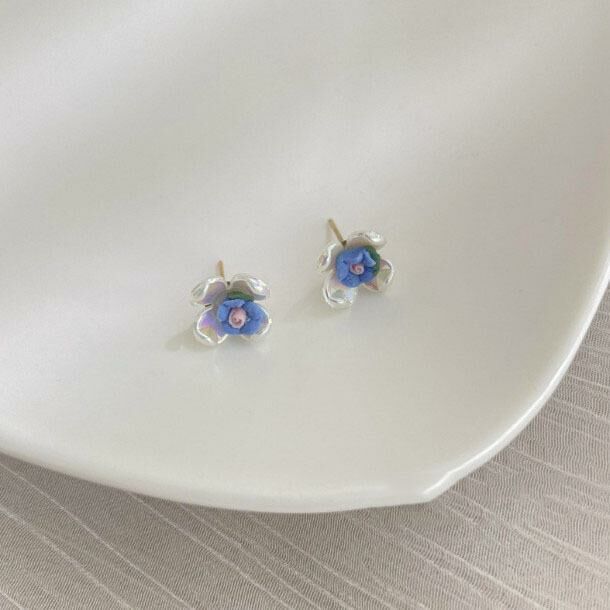 French Fashion Earrings Stud Earrings Earrings Earrings (72# Double Flowers)