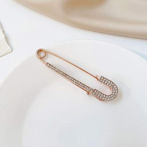 Tighten the waistband of the pants, adjust the waist, fix the clothes, pins, brooches (7# gold)