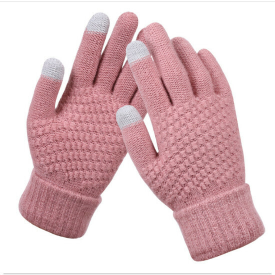 Women's Winter Anti-Slip Warm Glove Hand Socks (Pink)