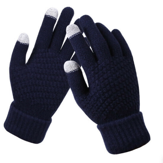 Women's Winter Anti-slip Warm Gloves Hand Socks (Cyan)