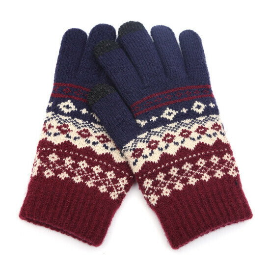 Warm finger gloves hand socks (burgundy)