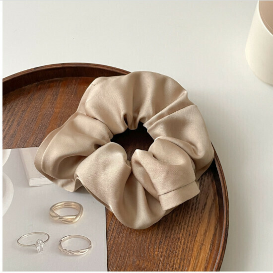 Pig large intestine ring hair ring wild fabric fat intestine head rope hair ornament (1# apricot)