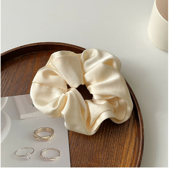 Pig large intestine ring hair ring wild fabric fat intestine head rope hair ornament (3# beige)