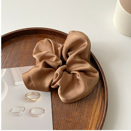 Pig large intestine ring hair ring wild fabric fat intestine head rope hair ornament (5# light brown)
