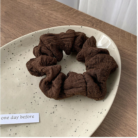 Large intestine hair ring, rubber band, head rope, hair rope (2# coffee color)