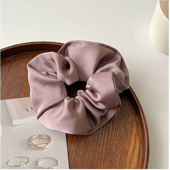 Pig large intestine ring hair ring wild cloth fat intestine head rope hair ornament (4# gray purple)