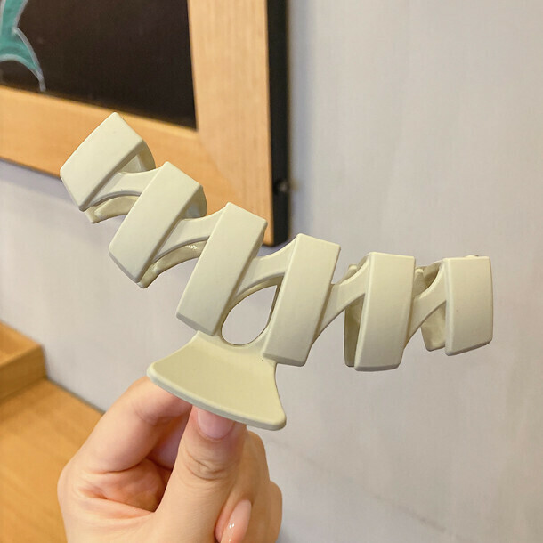 新款抓夾髮卡頭飾髮夾（43#不規則灰色抓夾）