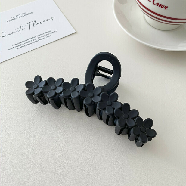 Large Gripper Shark Clip Hair Ornament (Color: 2# Black - Approx. 13cm)