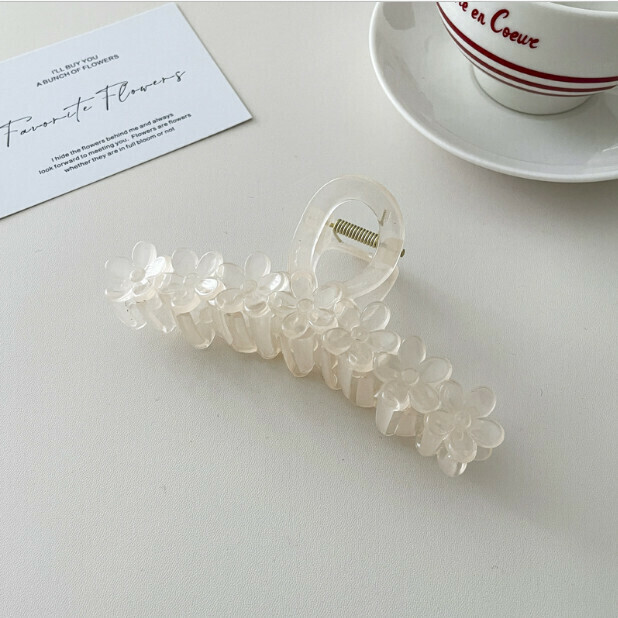 Large Grip Clip Shark Clip Hair Accessory (Color: 10# Jelly Light Powder - About 13cm)