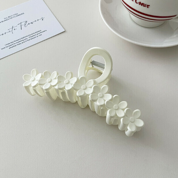 Large Gripper Shark Clip Hair Ornament (Color: 1# White-Approx. 13cm)