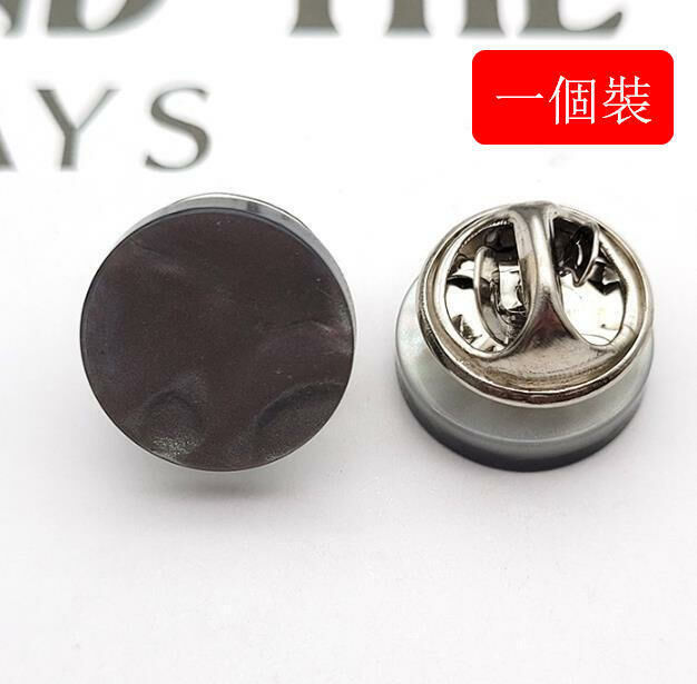 ONE PACK (ROUND BLACK 12.5 MM) ANTI-GLAND BUCKLE BROOCH 