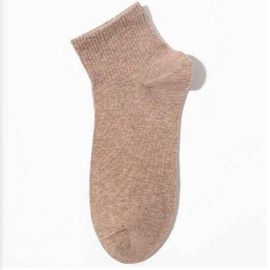 Men's socks sweat-absorbing cotton socks (camel color)
