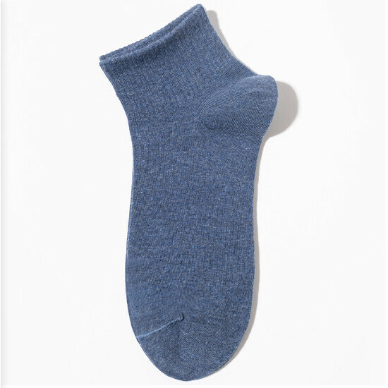 Men's socks sweat-absorbing cotton socks (denim blue)