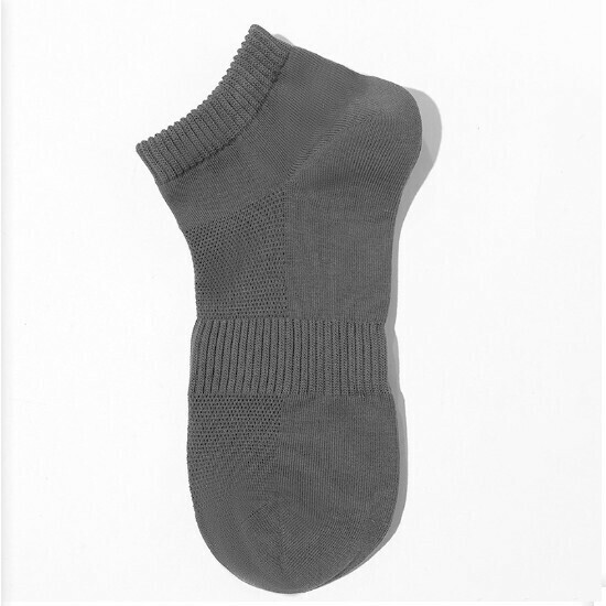 Men's Socks with Thin Mesh Breathable Cotton (Dark Grey)