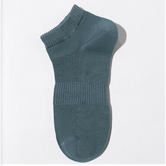 Men's socks with thin mesh breathable cotton (fog blue)
