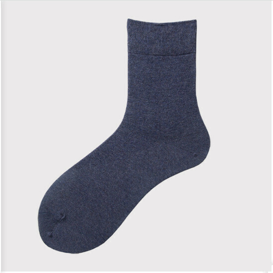 Men's Mid Socks Antibacterial Cotton Socks (Denim Blue One Size)