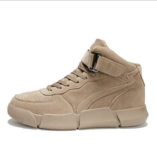 British velvet mid-top cargo shoes casual shoes (khaki size 39 display flawed small flower do not take if you mind) 