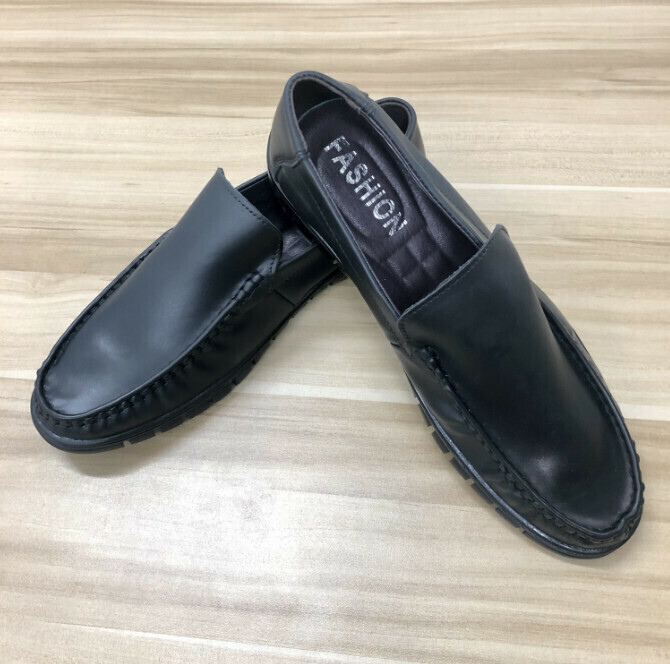 【Exhibit】Low-top bean leather shoes (black - size 44) [Mind not shooting]