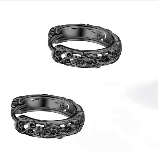 Earrings for men and women ([black (pair))