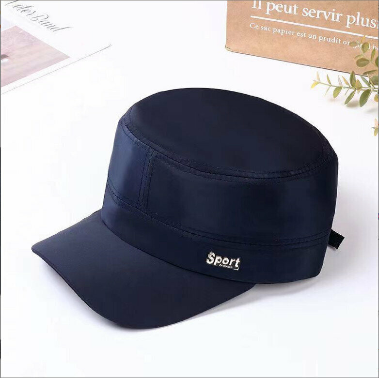 Men's Flat Cap (Blue) (Adjustable in sizes 58cm-62cm)