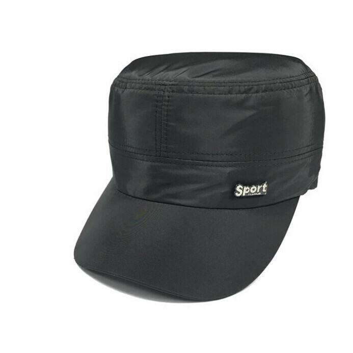 Visor Flat Cap (Black)