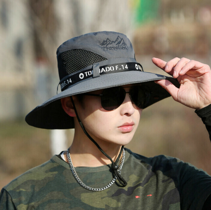 Outdoor Mountaineering Sunscreen Hat (Dark Grey)