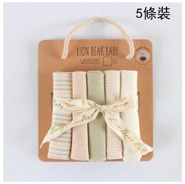 熱推（5條裝）嬰兒純棉小方巾口水巾