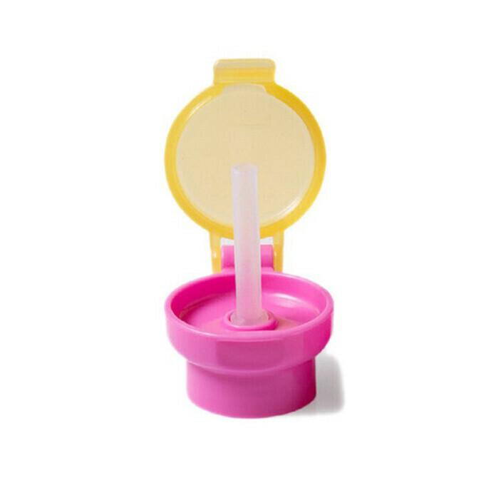 Children's Portable Straw Bottle Lid (Pink)
