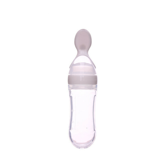 Children's Squeeze Feeding Rice Spoon (White)