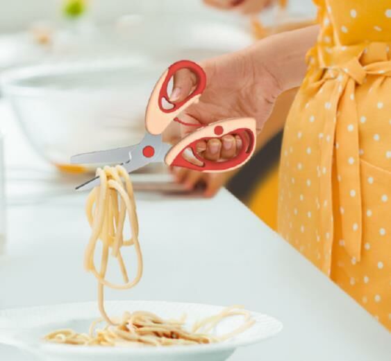 (garnet red) stainless steel food scissors 