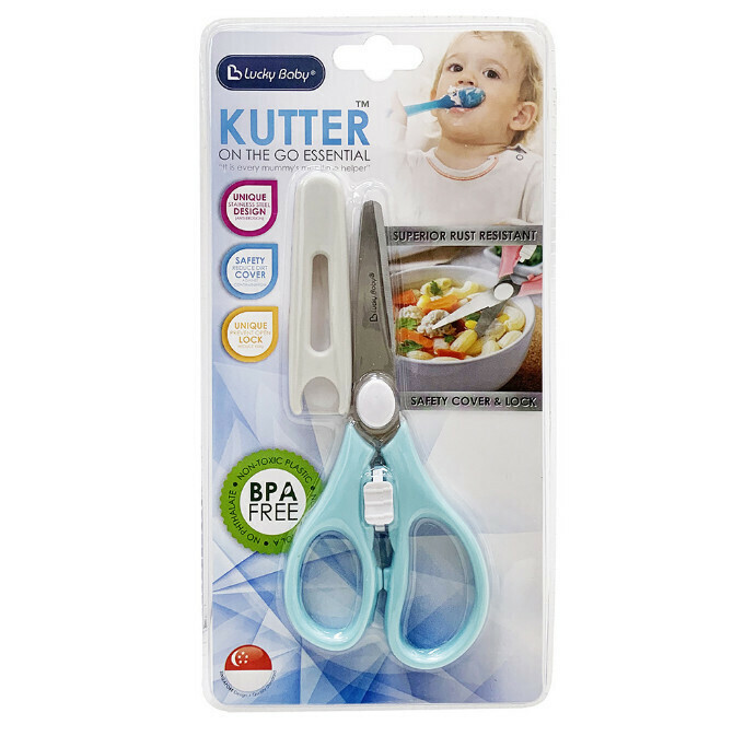 Stainless steel food scissors (blue)