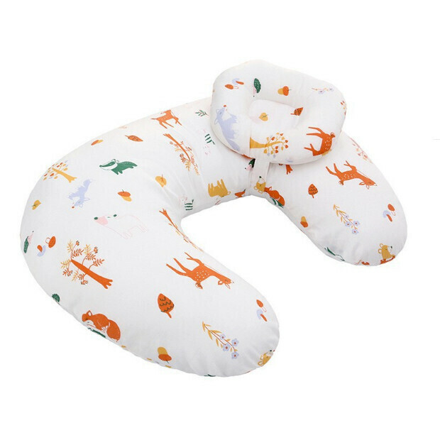 U-shaped nursing pillow baby learning pillow (autumn deep forest)