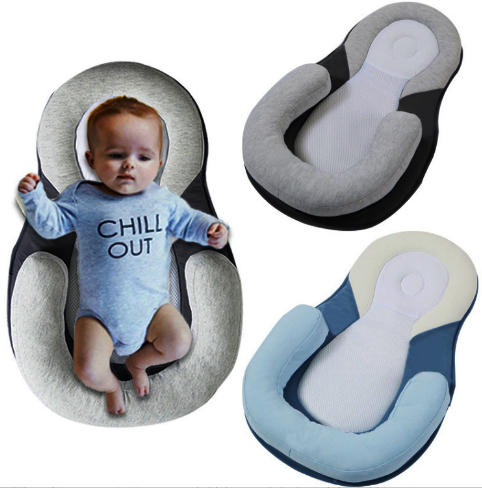 Baby Pillow (Blue) (Size: 56*37*2cm)