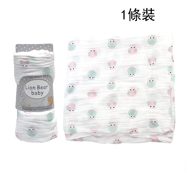 熱推嬰兒純棉包被包巾（單條裝 91017 尺寸：120*120）