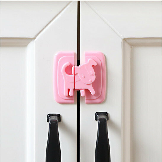 [Pink] paparazzi-type refrigerator door safety buckle  
