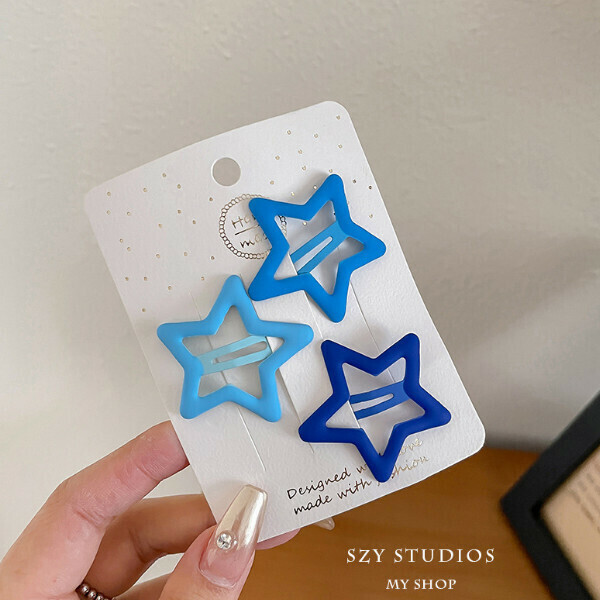 Children's Hair Clips, Headwear, Hair Accessories【3#Blue】