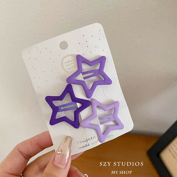 Children's Hair Clip Headwear Hair Accessory【1#Purple】