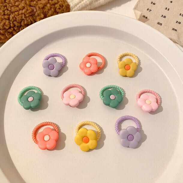 Cartoon children's rubber band thumb headband head rope hair ornament (3# Hyun Yahua 10-piece set)