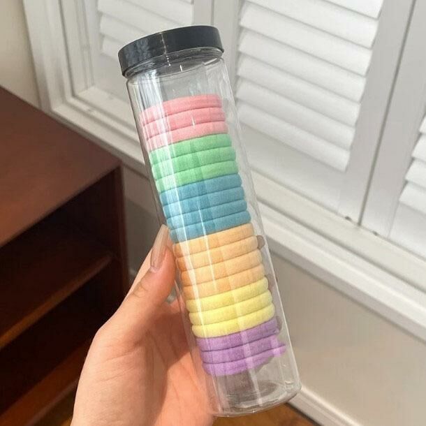Children's colored leather bands, head ropes, hair accessories (1# spring color [20 cans])