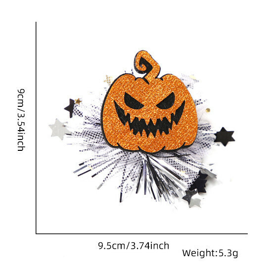 Halloween hairpin headwear children's clip ornament (yellow-blue devil model)