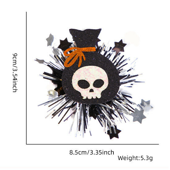 Halloween hairpin headpiece, children's clip ornament (drawstring candy bag)