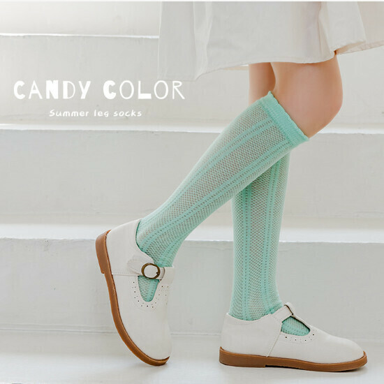 Children's Breathable Cut-Out Socks (AML23-543 (L107 Green)/One Size)