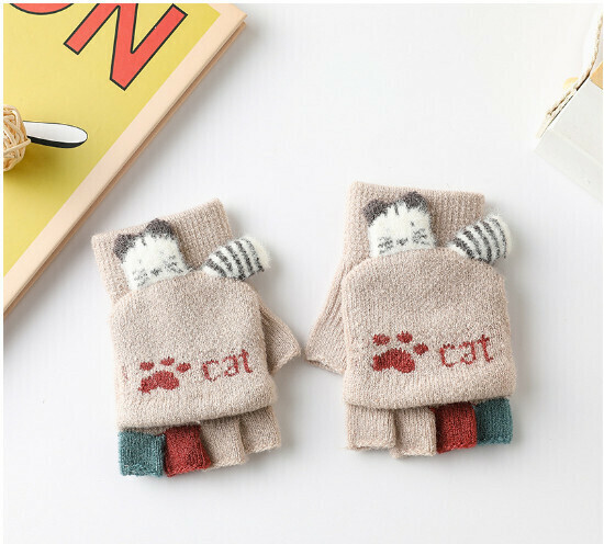 Children's Flip Baby Hand Socks (Khaki One-Size)
