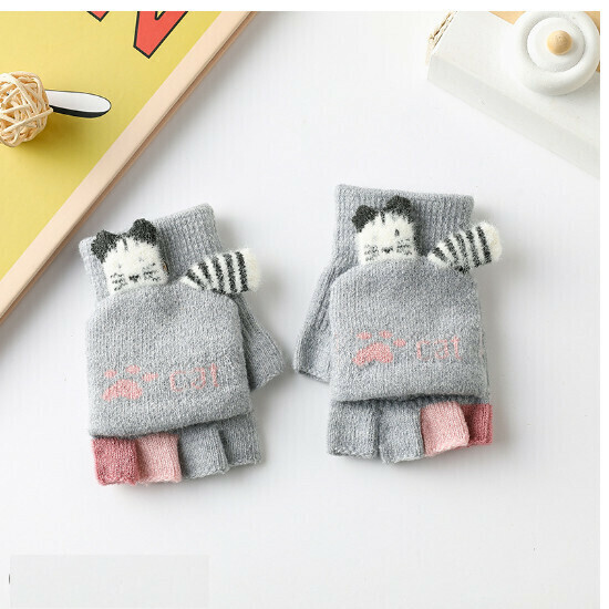 Children's Flip Baby Hand Socks (Grey One Size)