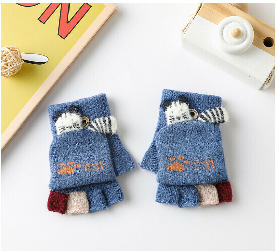 Children's Flip Baby Hand Socks (Blue One Size)