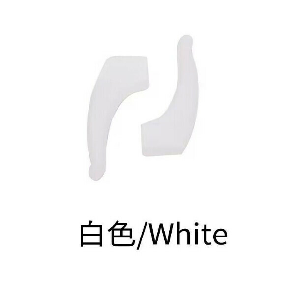 (1 pair) glasses silicone anti-slip ear hook (medium anti-slip ear hook white)