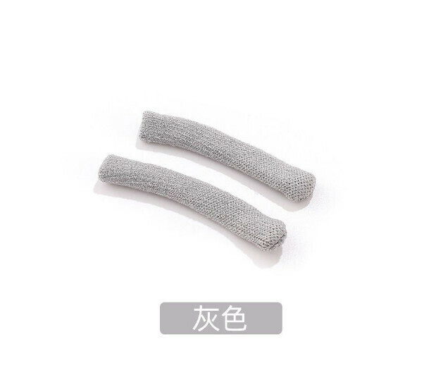 (1 pair) High Stretch Knit Glasses Anti-slip Foot Cover (Knitted Wool Grey Size 55mm-60mm)